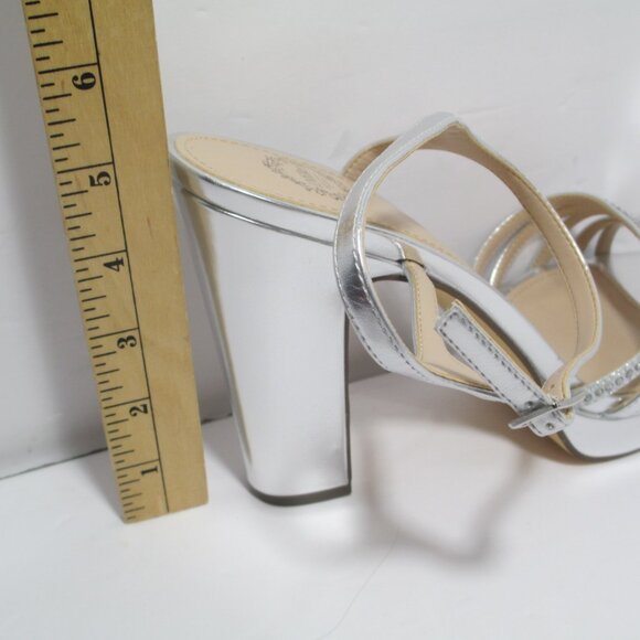 I. Miller Womens 9.5 Sylas Silver Pump Sandals Formal Party Wedding NEW - Picture 10 of 11